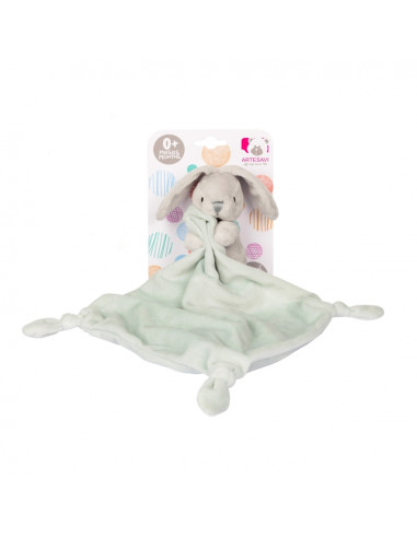 CONEJITO SONAJERO DOUDOU TURQUESA