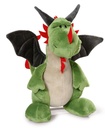PELUCHE DRAGON VERDE SENTADO 20 CM.
