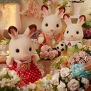 FAMILIA CONEJO CHOCOLATE SYLV.