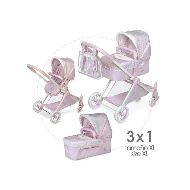 COCHE MUÑECAS NIZA 3x1
