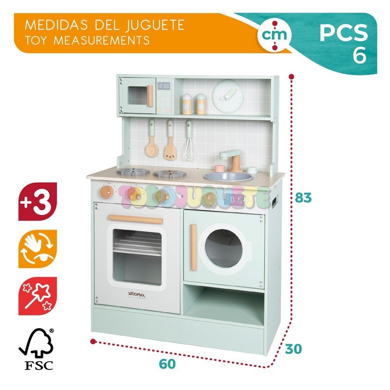 COCINA MADERA 60x30x83