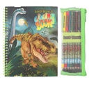 LIBRO COLOREAR C/LAP.DINO WORLD