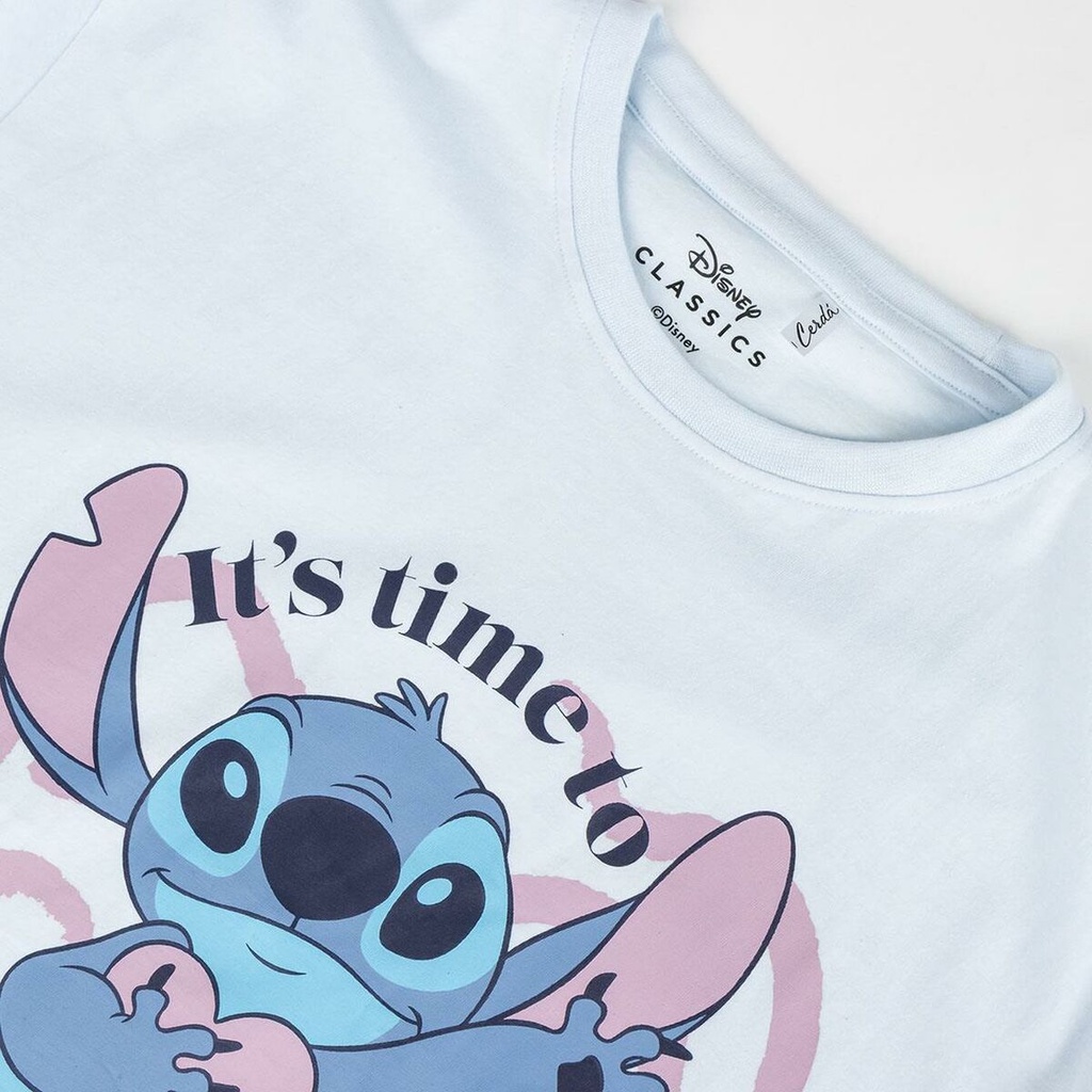 PIJAMA CORTO STITCH AZUL T.M