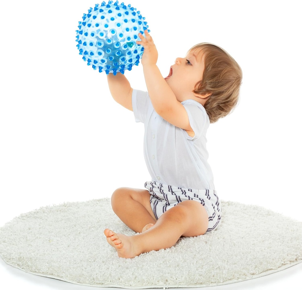 BOLA SENSORIAL AZUL 20 CM.