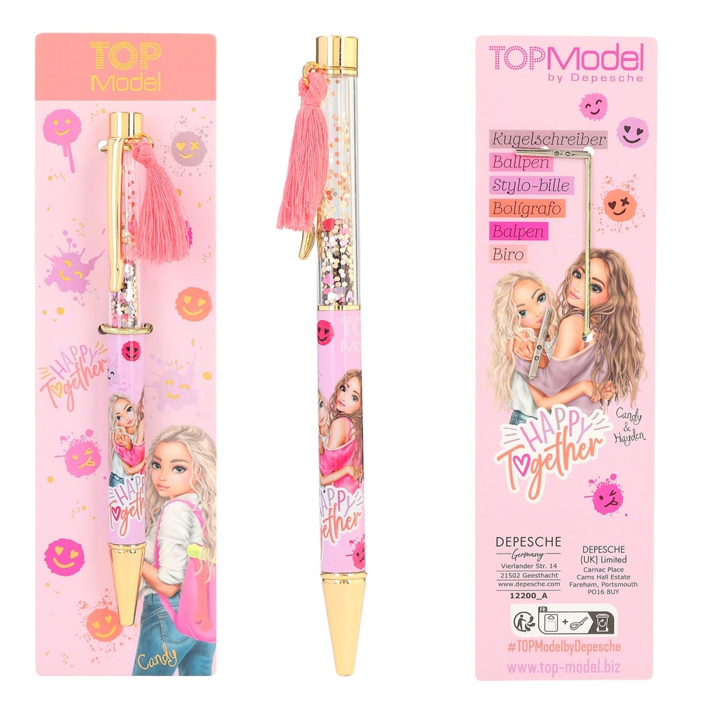 BOLIGRAFO CONFETI HAPPY TOGETHER TOP MODEL
