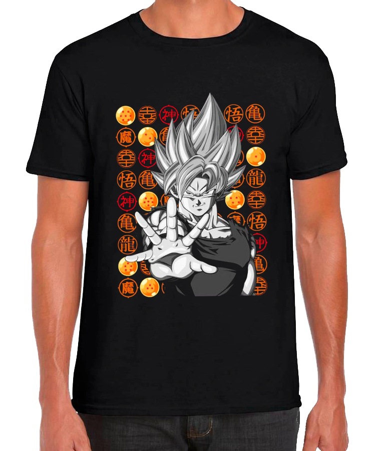 CAMISETA GOKU MANO NEGRA T.S