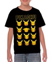 CAMISETA PIKACHU CARAS NEG.T.12