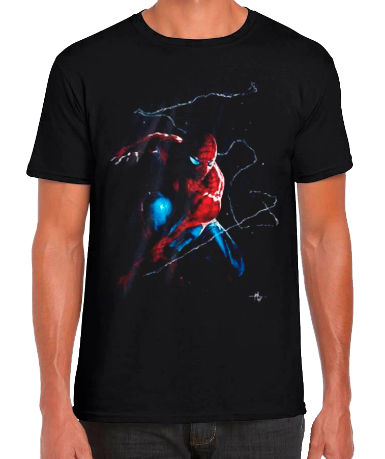 CAMISETA SPIDERMAN NEGRA T.12
