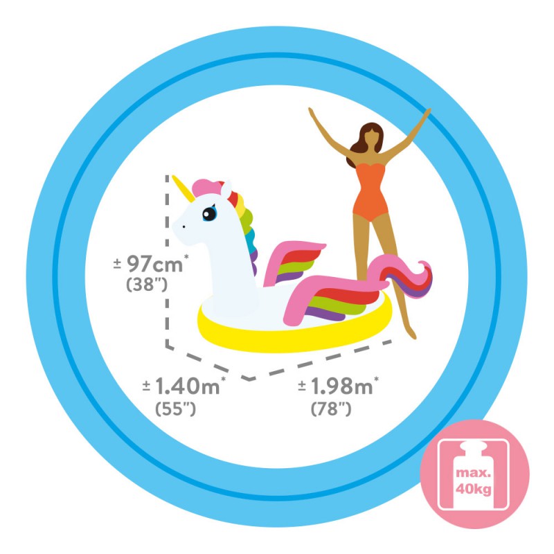 COLCHONETA UNICORNIO201x140x97