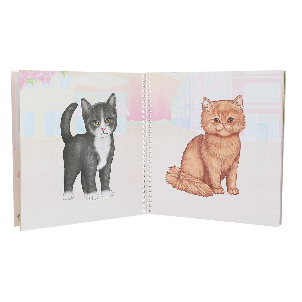 CUADERNO CALCOMANIAS DRESS ME KITTY TOP MODEL
