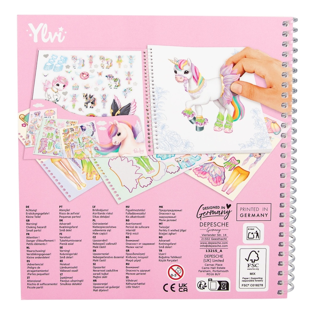 CUADERNO CALCOMANIAS YLVI DRESS ME