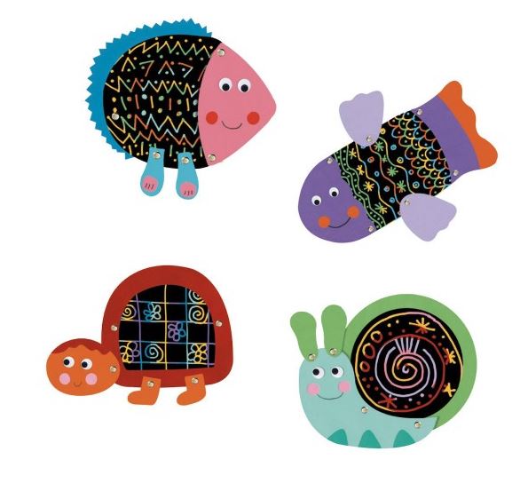 CUADROS RASCAR ANIMALITOS