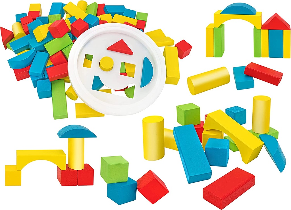 CUBO CONST.PIEZAS MADERA 100