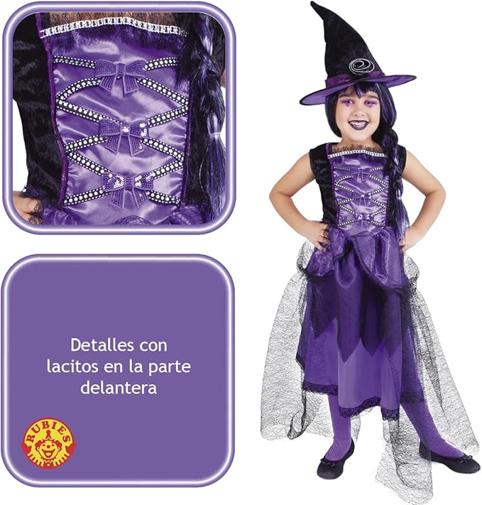 DISFRAZ BRUJA CHIC PURP. T.M