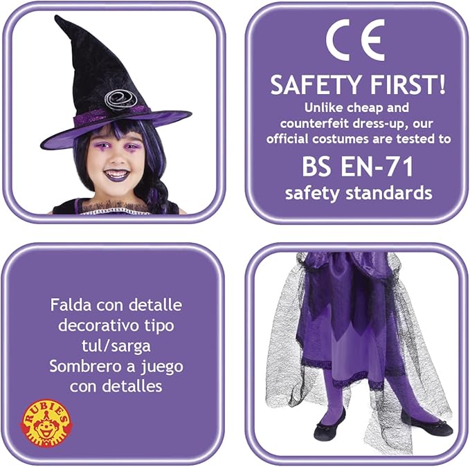 DISFRAZ BRUJA CHIC PURP. T.M