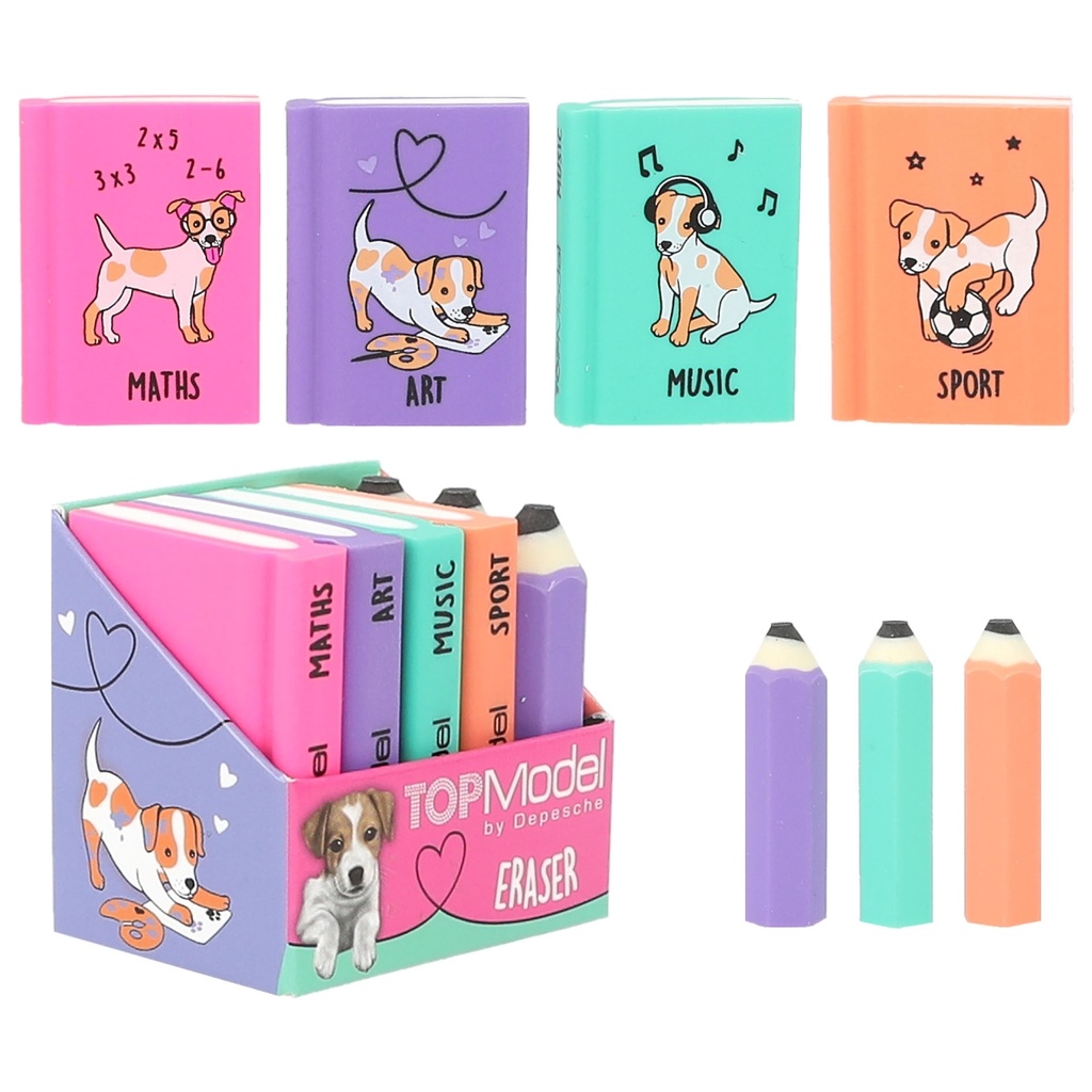 GOMAS BORRAR MINI LIBRO TOP MODEL