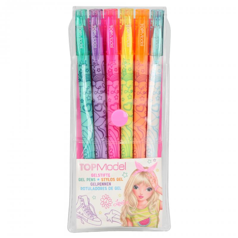 JUEGO PLUMAS GEL TOP MODEL
