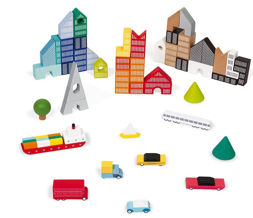KUBIX-SET 60 CUBOS+PUZLE CIUDAD