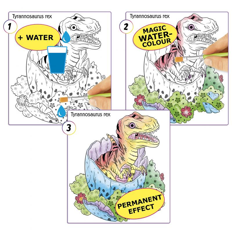 LIBRO ACUARELAS DINO WORLD