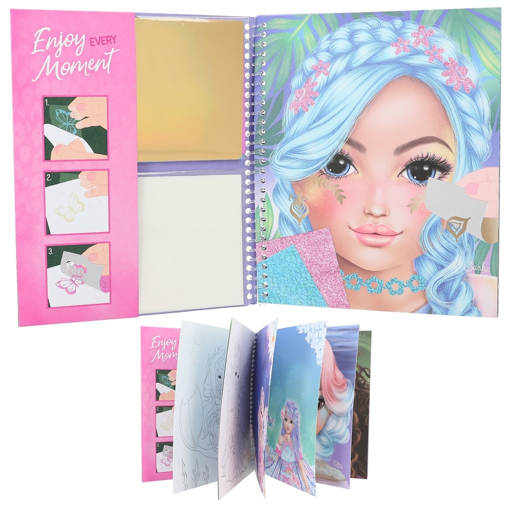 LIBRO COLOREAR STICK & SHINE TOP MODEL