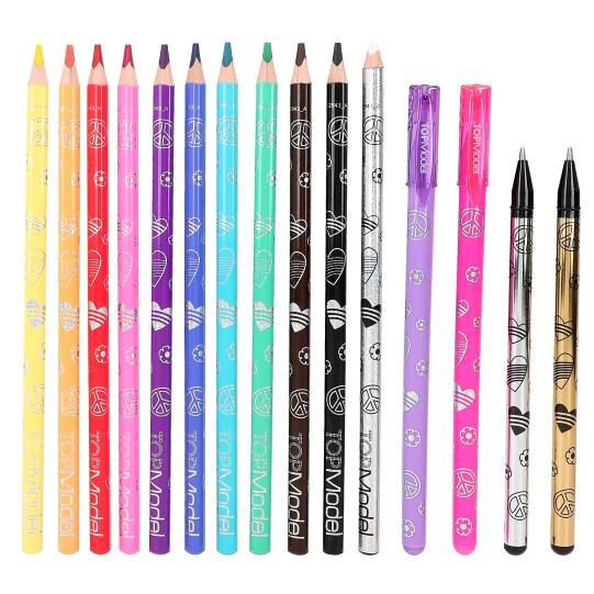 LIBRO COLOREAR+SET COLORES TOP MODEL