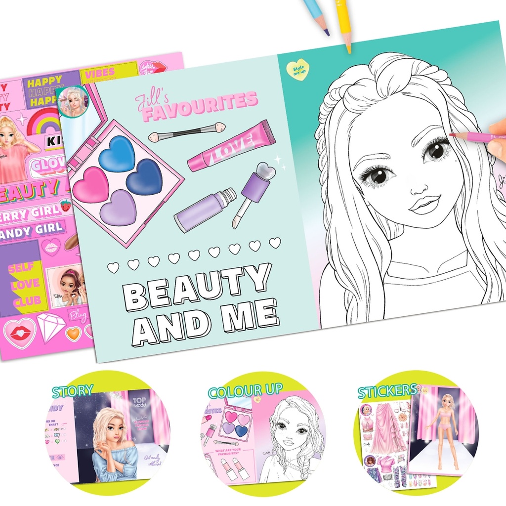 LIBRO P/COLOREAR BEAUTY FUN TOP MODEL