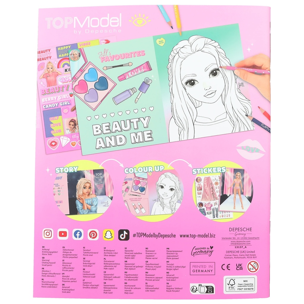 LIBRO P/COLOREAR BEAUTY FUN TOP MODEL