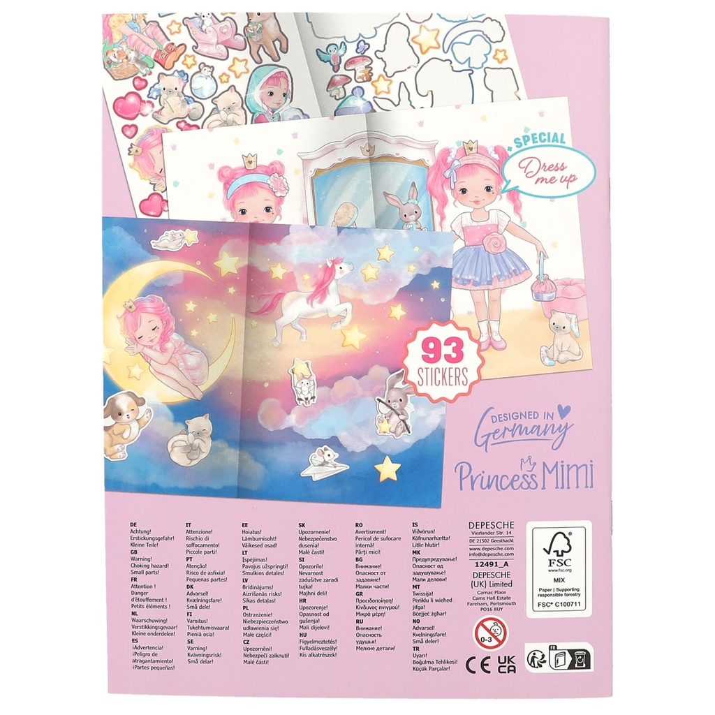 LIBRO PEGATINAS RELIEVE PRINCESS MIMI