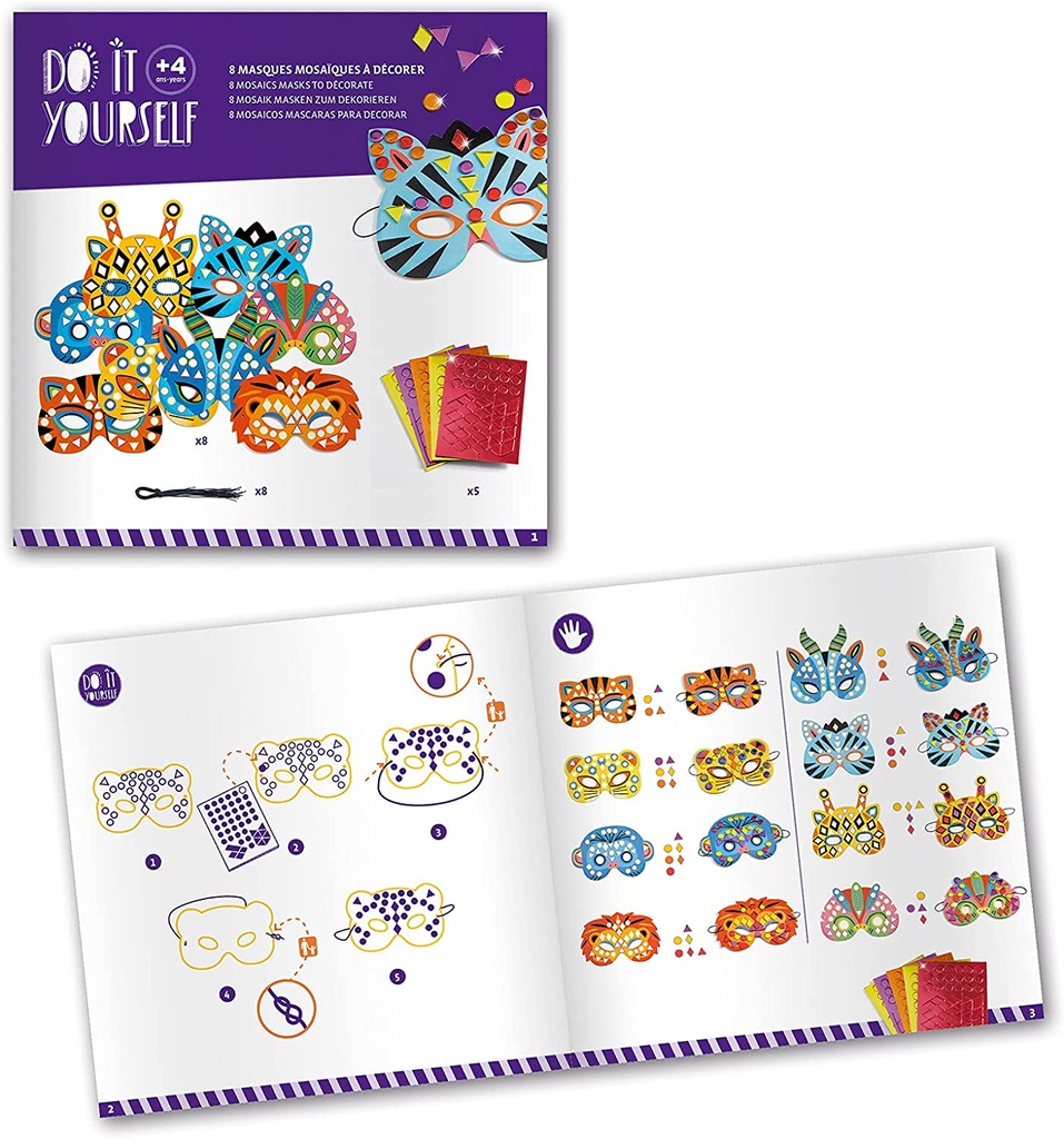 MASCARAS DECO ANIMALES SELVA