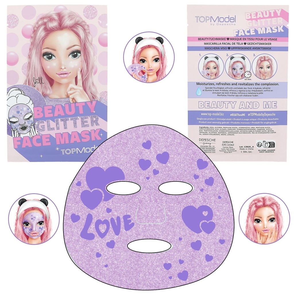 MASCARILLA FACIAL PURPURINA BEAUTY & ME TOP MODEL