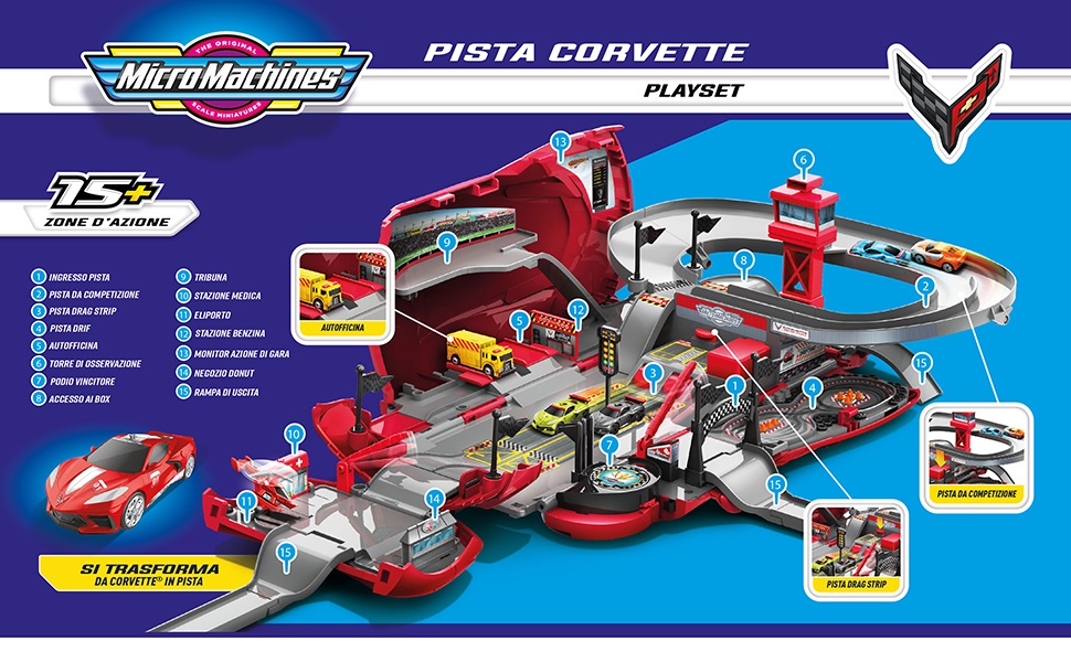 MICROMACHINE CORVETTE RACEWAY