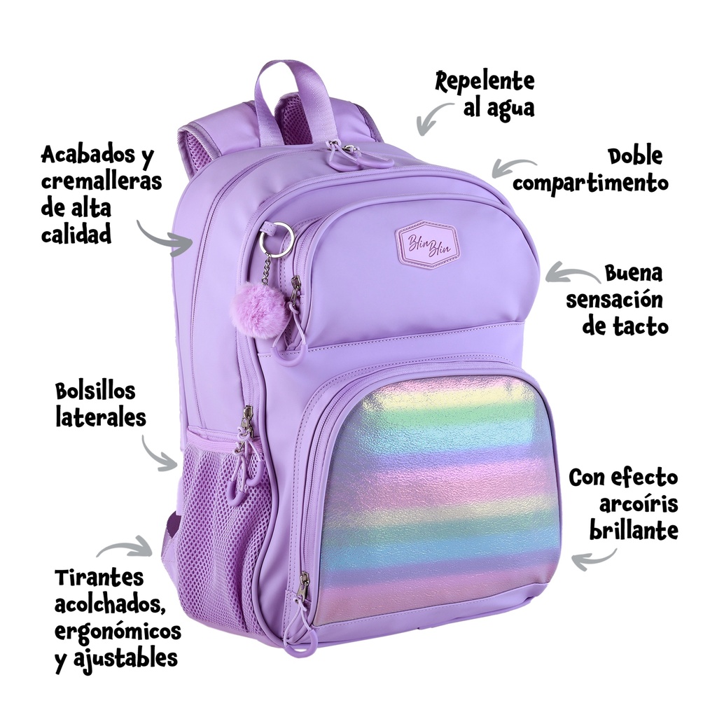 MOCHILA DOBLE BLIN-BLIN LAVANDA