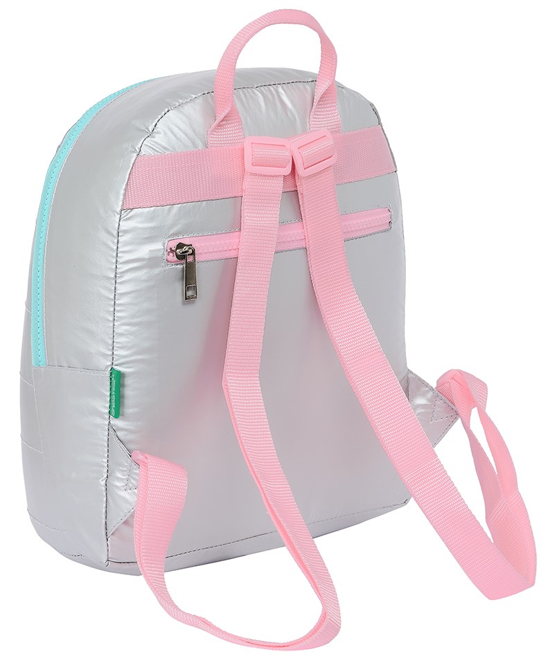 MOCHILA MINI BENETTON SILVER