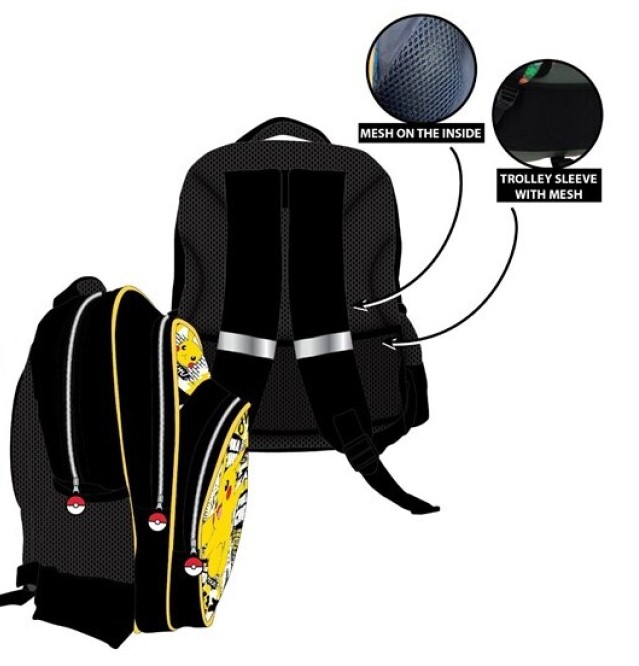 MOCHILA POKEMON 42x27x20