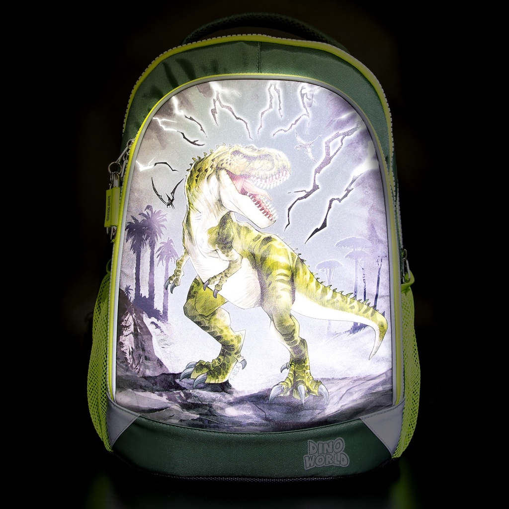 MOCHILA REFLECTOR DINO WORLD                                               