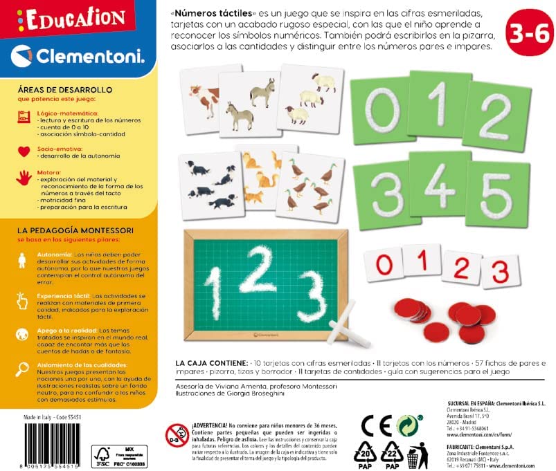 MONTESSORI NUMEROS TACTILES