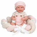 MUÑECA ZOE ROSA C/COJIN 42CM