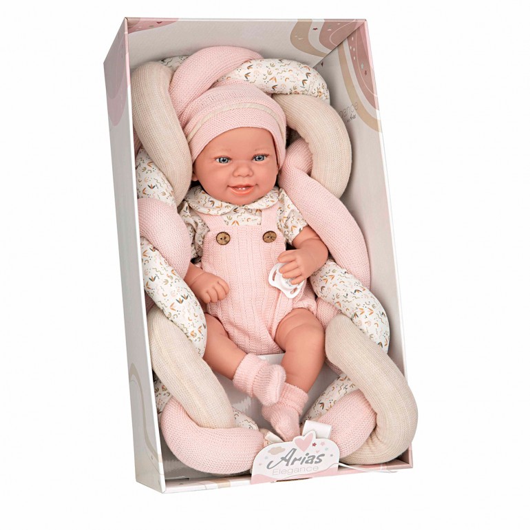 MUÑECA ZOE ROSA C/COJIN 42CM