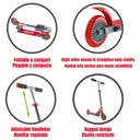 PATINETE PLEGABLE ROJO
