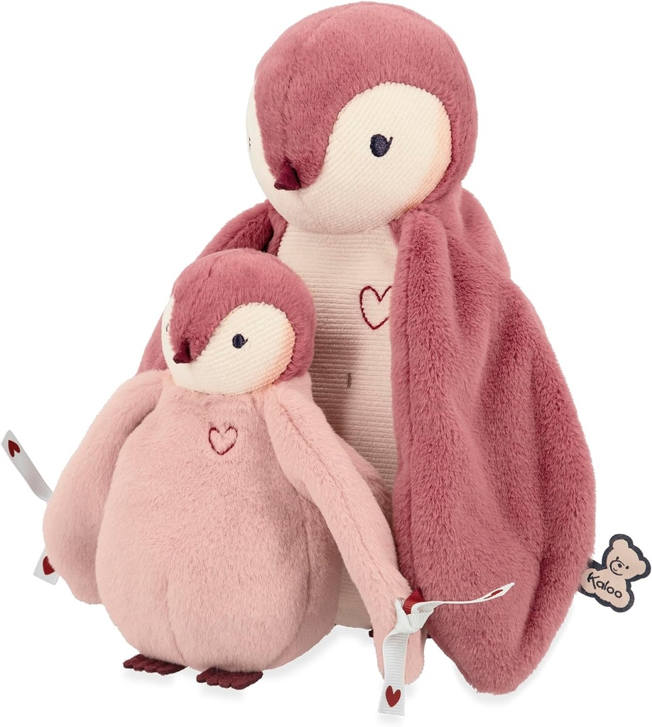 PELUCHES PINGÜINO ABRAZANDO ROSA