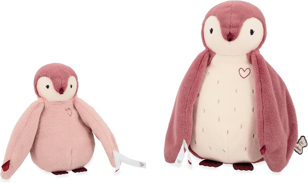 PELUCHES PINGÜINO ABRAZANDO ROSA