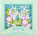 PERLAS MADERA HOJAS Y FLORES