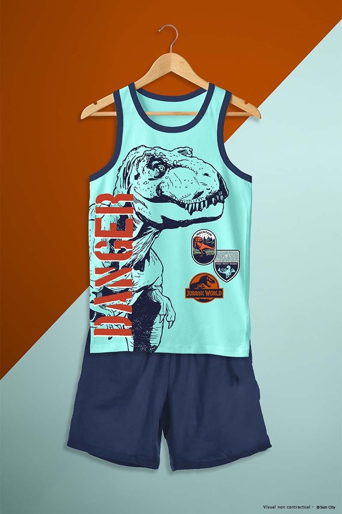 PIJAMA JURASSIC WORLD AZUL T.8
