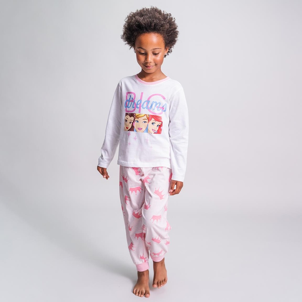 PIJAMA PRINCESAS BLANCO T.3