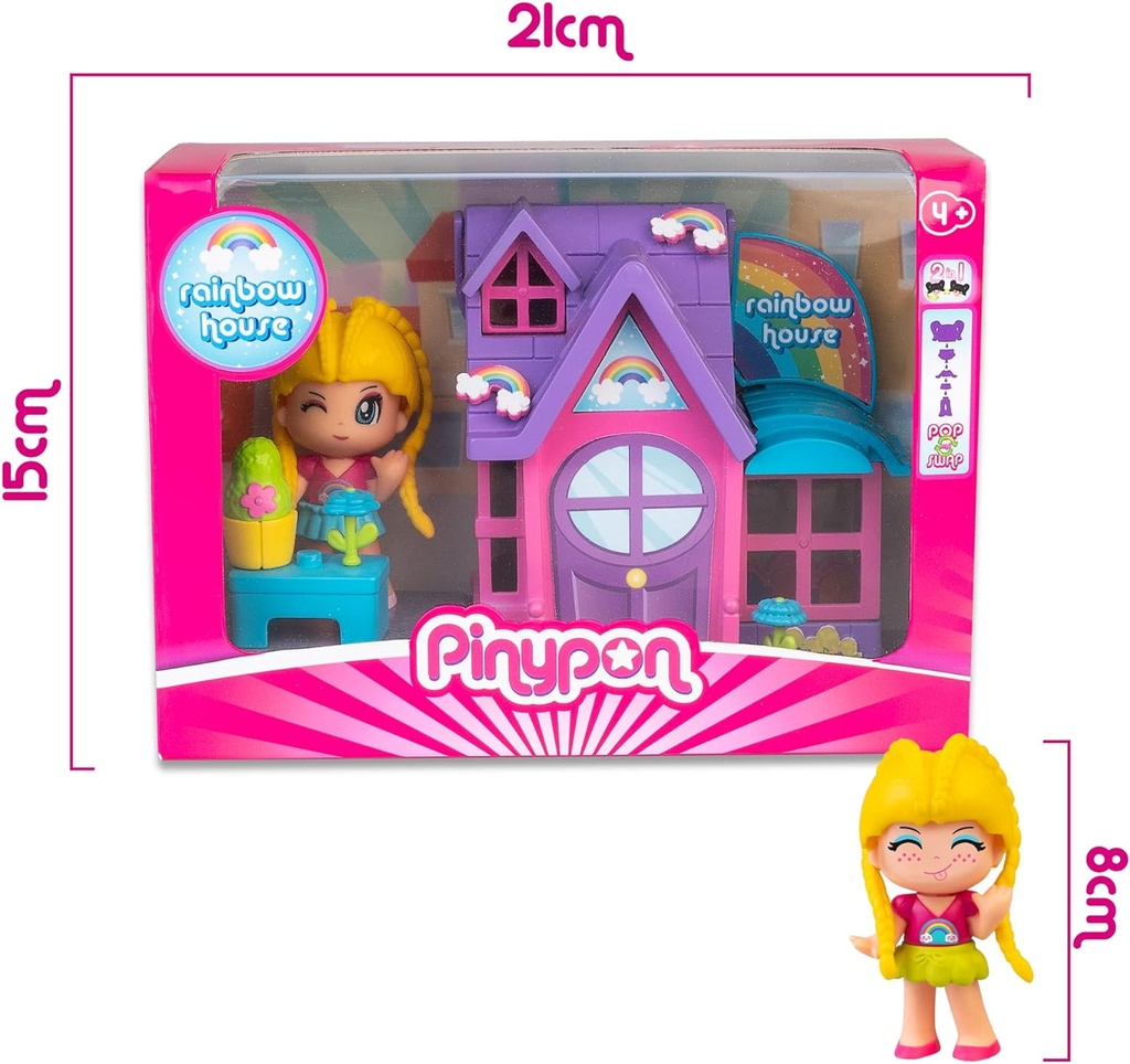 PIN Y PON MINI CASITAS ARCO IRIS