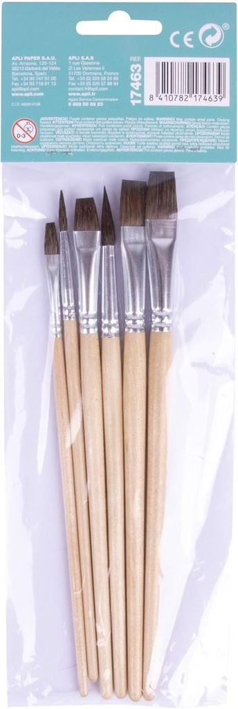 PINCEL MADERA MIDAS 6 UNID.