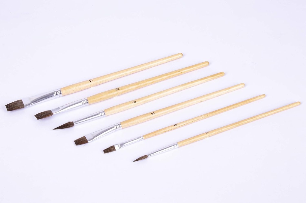 PINCEL MADERA MIDAS 6 UNID.