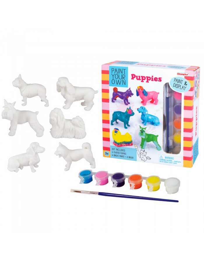 PINTA TUS 6 FIGURAS PERROS
