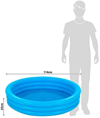 PISCINA 3 AROS AZUL 114x25