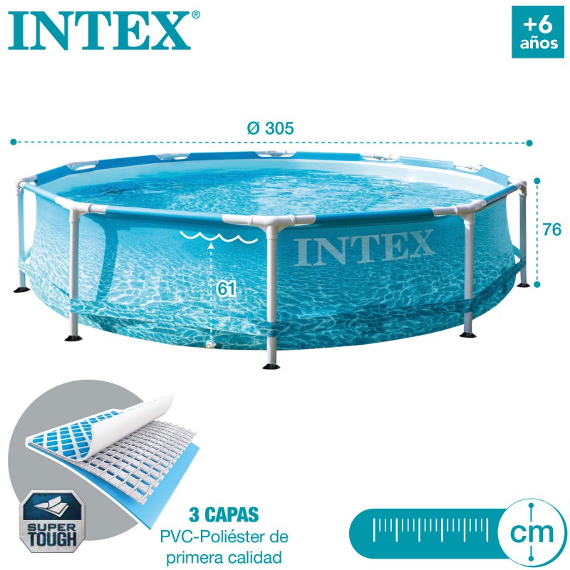 PISCINA BEACHSIDE FRAME 305x76